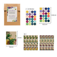 Sobrecitos de regalo - Esplendor floral - 40 sobrecitos de papel de colores / sobres planos con 8 diseños diferentes